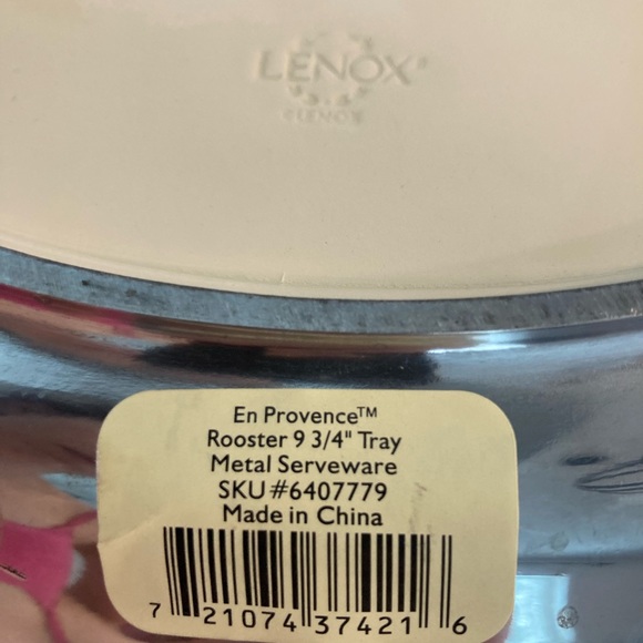 Set of 3 Metal Serveware by Lennox with Rooster Design - Picture 5 of 7